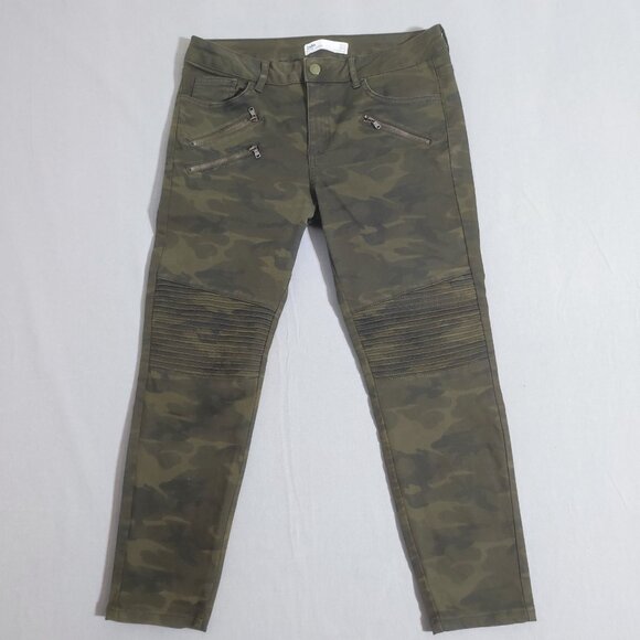 Zara Denim women's size 8 camo colour and pattern Moto style jeans - Picture 1 of 15